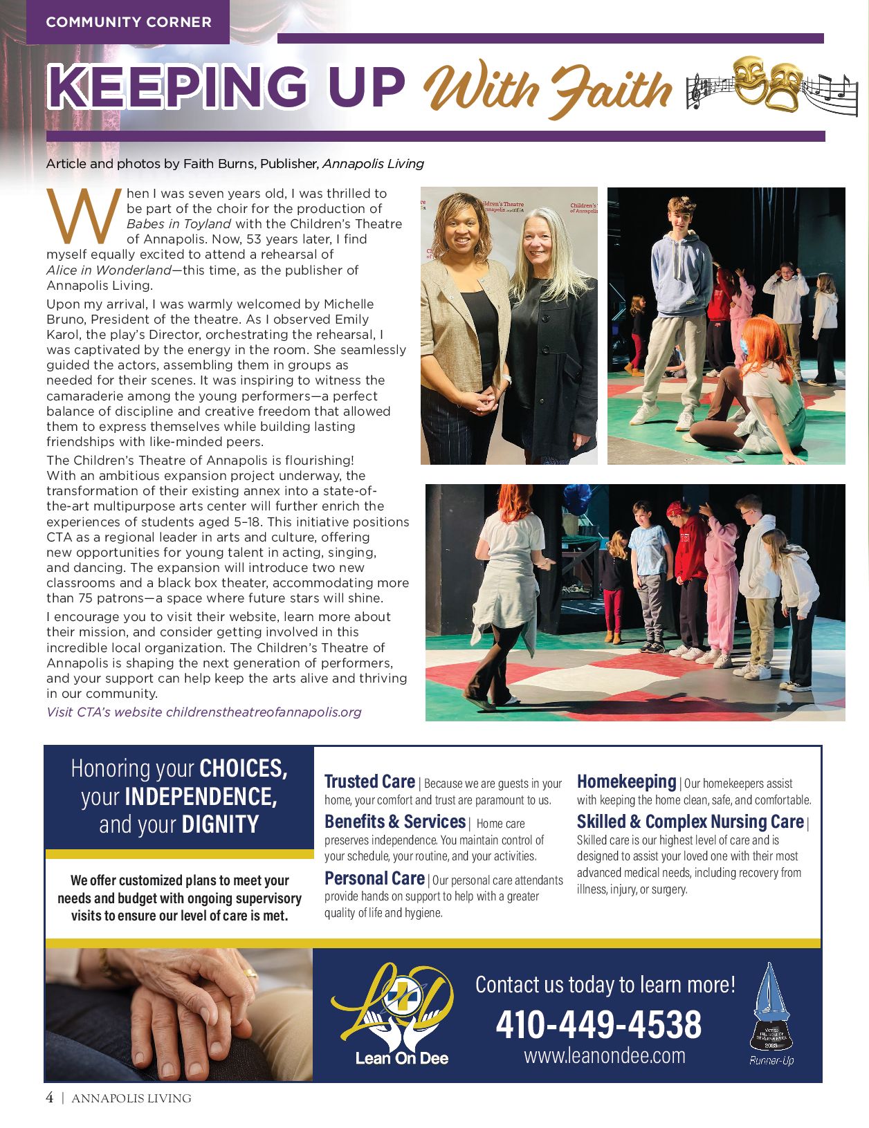 Annapolis Living article preview